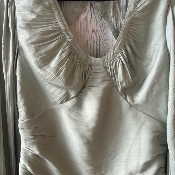 Anthropologie green cropped blouse - Picture 6 of 9